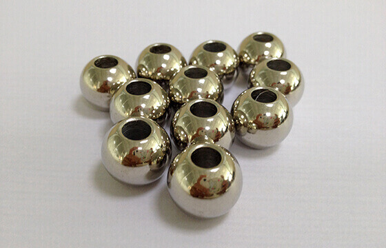 drilled steel ball